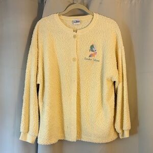 Sanibel Island Florida Artisan Women's light Yellow Terry sweater